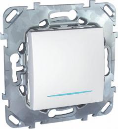 Изображение продукта Выключатель одноклавишный кнопочный с подсветкой Schneider Electric Unica 